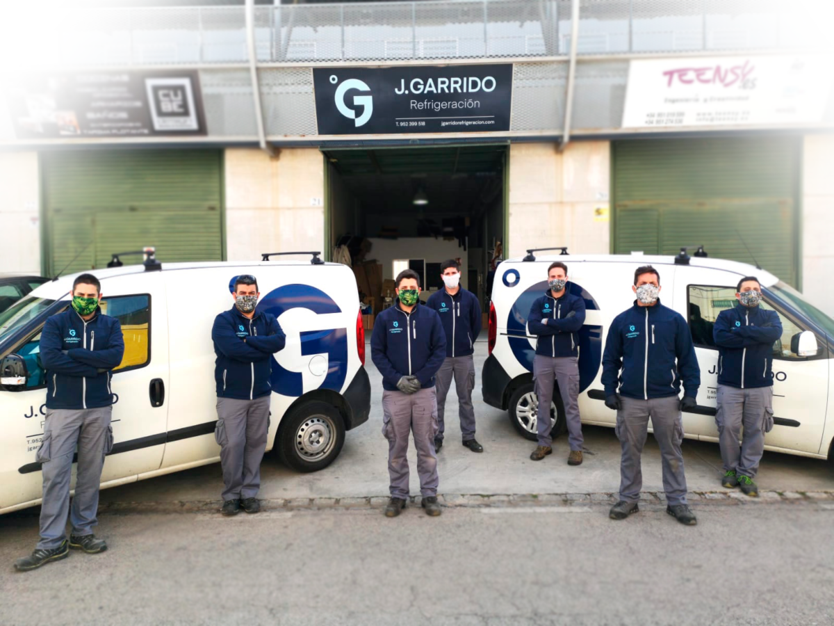 Equipo de J Garrido Refrigeración debidamente protegido